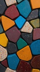 Colorful Matte Terrazzo Texture Background