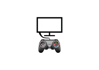 Simple monitor icon for gaming, etc.