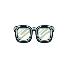 A pair of stylish eyeglasses centered on a plain background, ideal for fashion and eyewear promotion