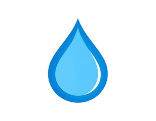 Light blue water droplet graphic