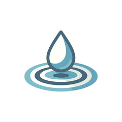 Water droplet creating ripples in a serene environment, symbolizing tranquility and calmness