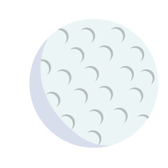 Flat vector of golf ball with visible dimples. Ideal for minimal design, golf branding, or sports-themed illustrations.