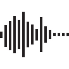 Minimal Soundwave Logo – Mirrored Audio Pulse Across a Horizontal Baseline