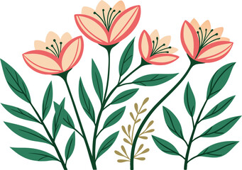 Elegant Watercolor Flower Clipart Illustration for Wedding and Craft Projects. Hand Painted Watercolor Flower Clipart Artwork with Soft Pastel Colors. Beautiful Watercolor Flower Clipart Design