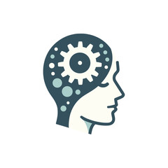 Abstract representation of a human head with gears symbolizing innovative thinking and creativity