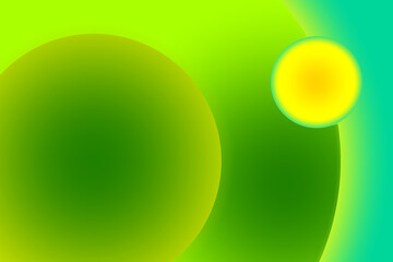 Green Circular Gradient Abstract Design