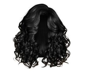 Luxurious flowing dark wavy hair with elegant curls, perfect for style transformations