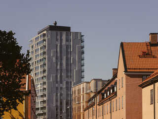 Low angle view of buildings against sky