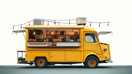 Sleek Minimalist Food Truck: Modern Design for Urban Street Food and Events