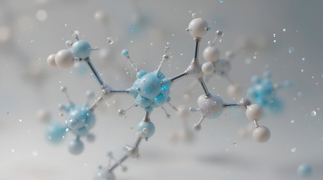 Hydrochlorothiazide, HCTZ, HCT molecule. It is thiazide diuretic, used to treat edema and hypertension. Structural chemical formula and molecule model