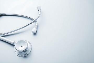 Stethoscope on a clean white surface