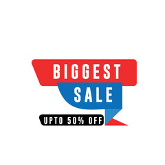 Biggest Sale Vector – Save Up to 50% Special Offer Design
