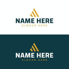 Geometric Triangle Business Logo Design, Abstract Minimal Corporate Logo Mark