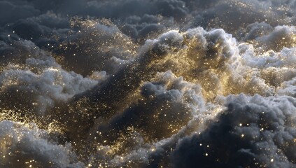 Obraz premium Golden cloudscape