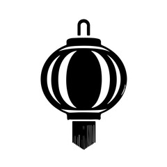 Obraz premium Striking Black & White Red Lantern Icons A collection of captivating black and white icons featuring traditional red lanterns, perfect for adding a touch of Asian elegance and cultural symbolism 