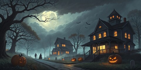 Halloween dark and scary Background 