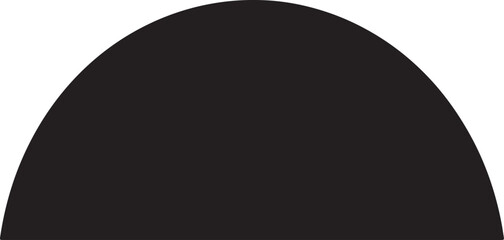 Dome shape in silhouette image white background pure.