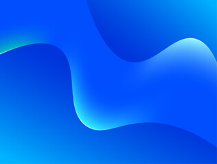 Blue Gradient Abstract Wave Background. Smooth flowing blue gradient abstract background with modern curved shapes. Perfect for digital project, web, apps, presentations, posters and creative branding