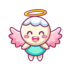 Cute angel character with a joyful expression.