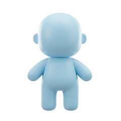 Fototapeta premium 3D blue baby doll cartoon model
