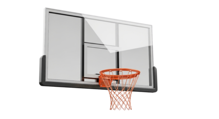 Basketball hoop and backboard isolated PNG with Transparent Background
