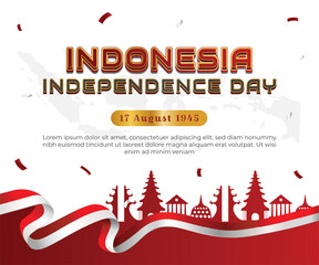 Indonesia Independence Day Celebration with Indonesia iconic monument