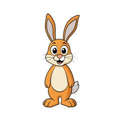Creative Vector Style Rabbit on White Background