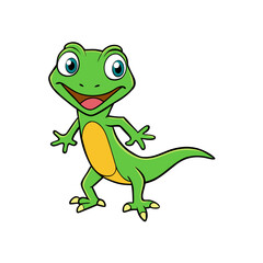 Creative Vector Style Lizard on White Background