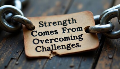Strength Comes From Overcoming Challenges Inspirational Message