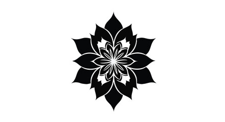 Abstract Black Floral Design