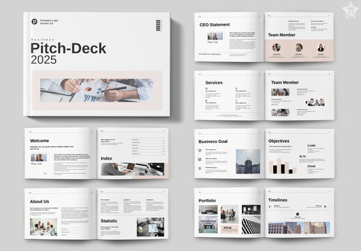 Pitch Deck Brochure Landscape Template