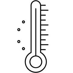 Thermometer Line Art Vector