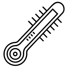 Thermometer Line Art Vector