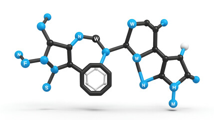 3D image of Stigmasterol skeletal formula - molecular chemical structure of Wulzen anti-stiffness factor isolated on white background