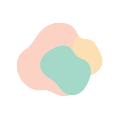 Abstract Blob Shape In Soft Pastel Vector On White