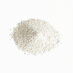 Pile of White Granular Substance Isolated on White
