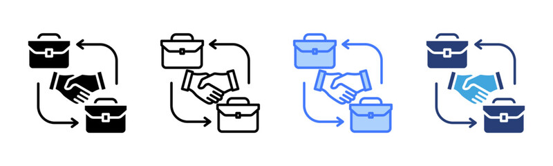 Business To Business icon sheet multiple style collection