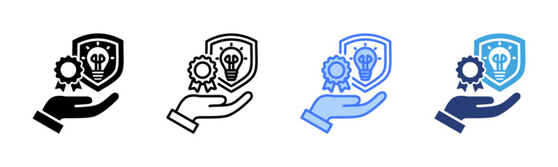 Intellectual Property icon sheet multiple style collection