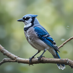 blue jay on a branch