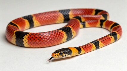 Harlequin Coral Snake on studio background