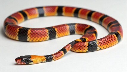 Naklejka premium Harlequin Coral Snake on studio background