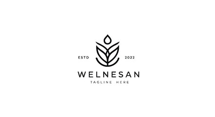 Elegant Wellness Logo Design Nature-Inspired Health & Serenity