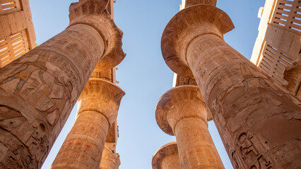 Luxor Temple, a large Ancient Egyptian temple complex located on the east bank of the Nile River