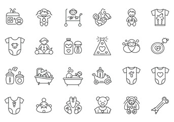baby equipment and toy set icon