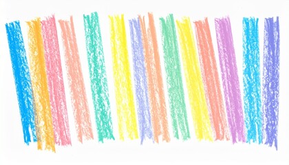 rainbow colored pencils. painted stripes Chalk Texture on White Background. abstract colorful background with lines.