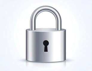 Metallic padlock illustration symbolizing security and data protection measures