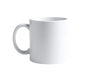 White mug coffee mug ceramic mug blank mug mockup on transparent background