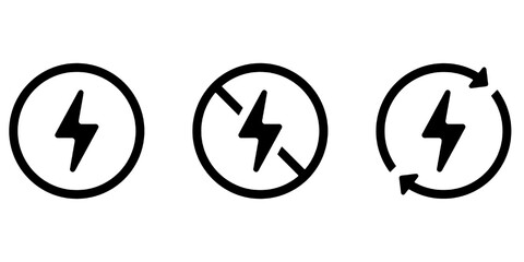 Fototapeta premium Power, energy, icon sign vector illustration