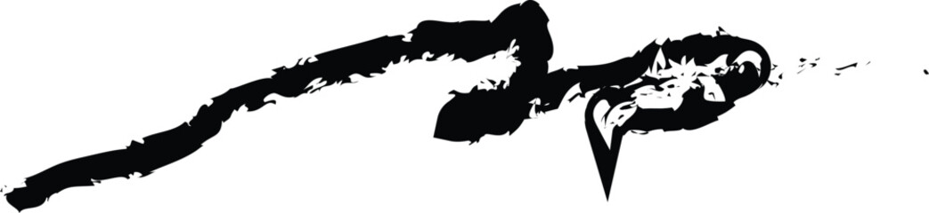 Abstract black ink splash on white background vector