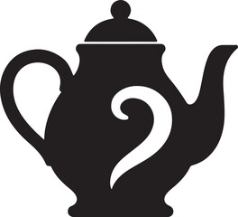 Teapot  silhouette vector on a white background